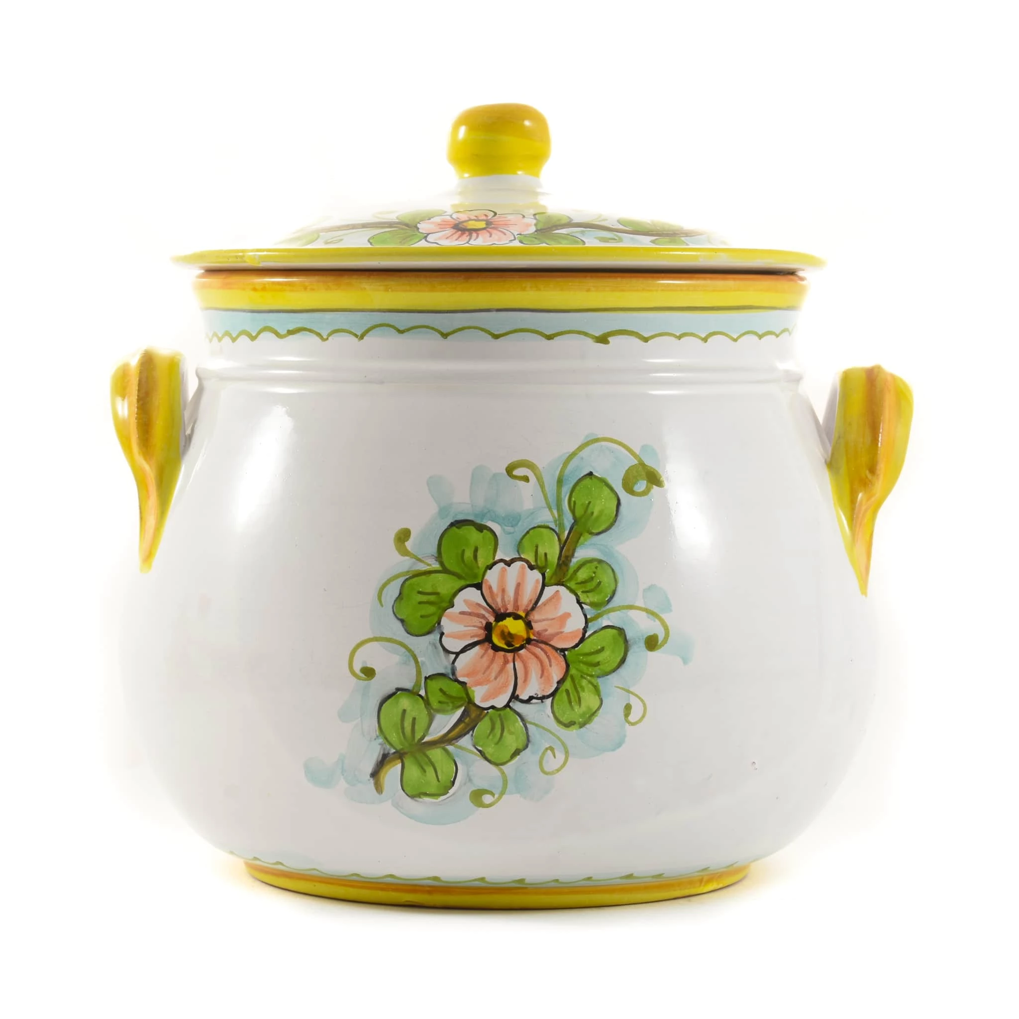 Ceramiche Toscane Pomegranate-Painted Terracotta Cooking Pot 20cm Cookware 4 Ceramiche Toscane Pomegranate-Painted Terracotta Cooking Pot 20cm Cookware