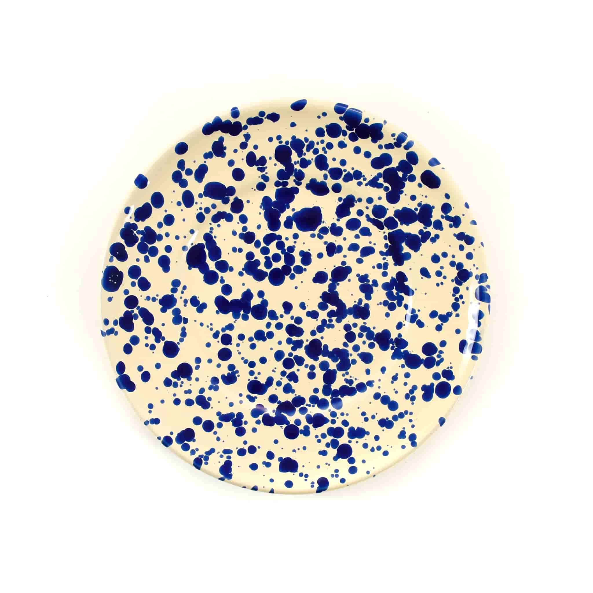 Puglia Handmade Tableware Puglia Blue Splatter Side Plate 19cm 3 Puglia Handmade Tableware Puglia Blue Splatter Side Plate 19cm