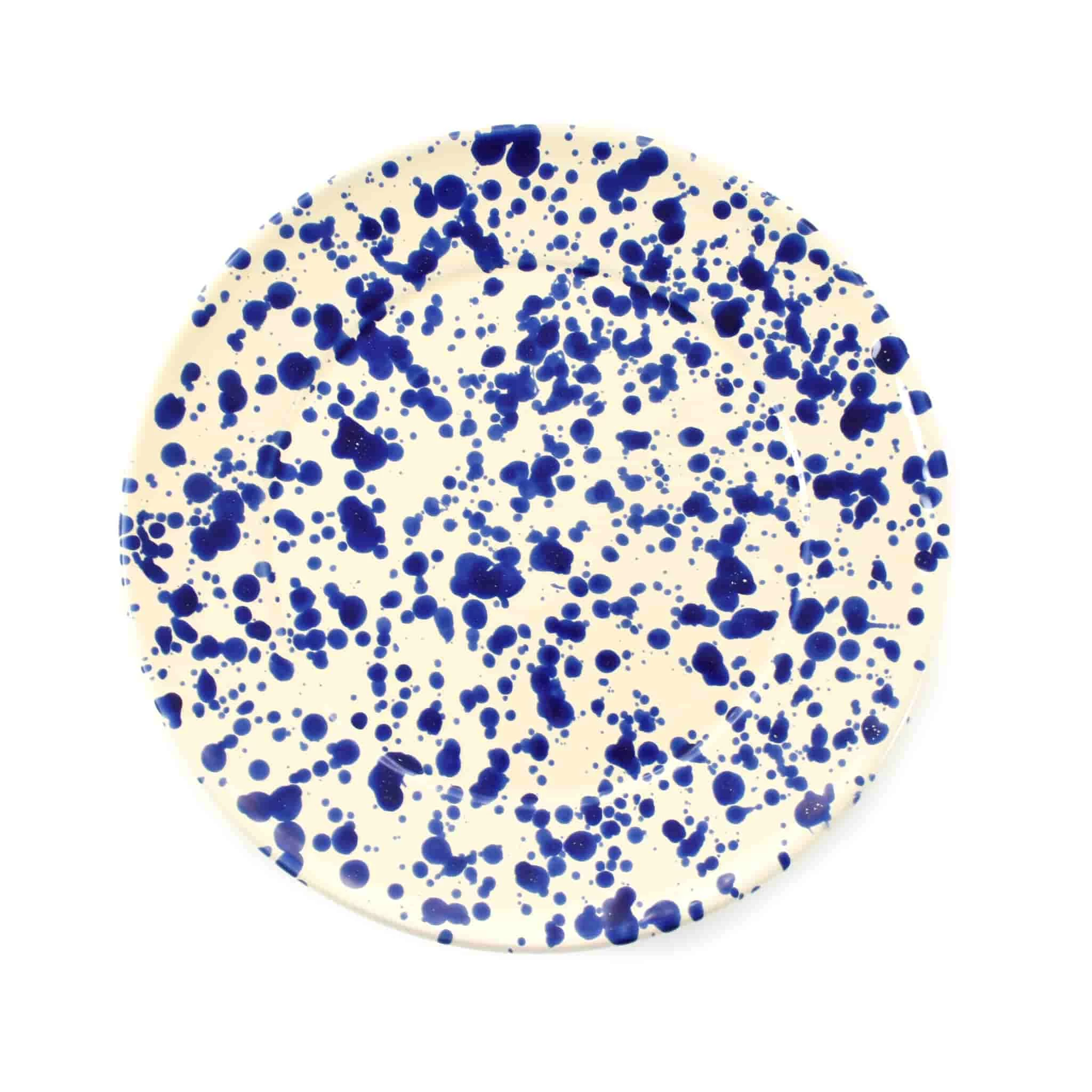Puglia Handmade Tableware Puglia Blue Splatter Dinner Plate 27cm 3 Puglia Handmade Tableware Puglia Blue Splatter Dinner Plate 27cm