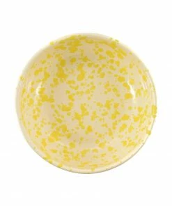 Puglia Handmade Tableware Puglia Yellow Splatter Bowl 19cm