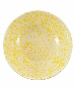 Puglia Handmade Puglia Yellow Splatter Large Salad Bowl 28cm Tableware 8 Puglia Handmade Puglia Yellow Splatter Large Salad Bowl 28cm Tableware