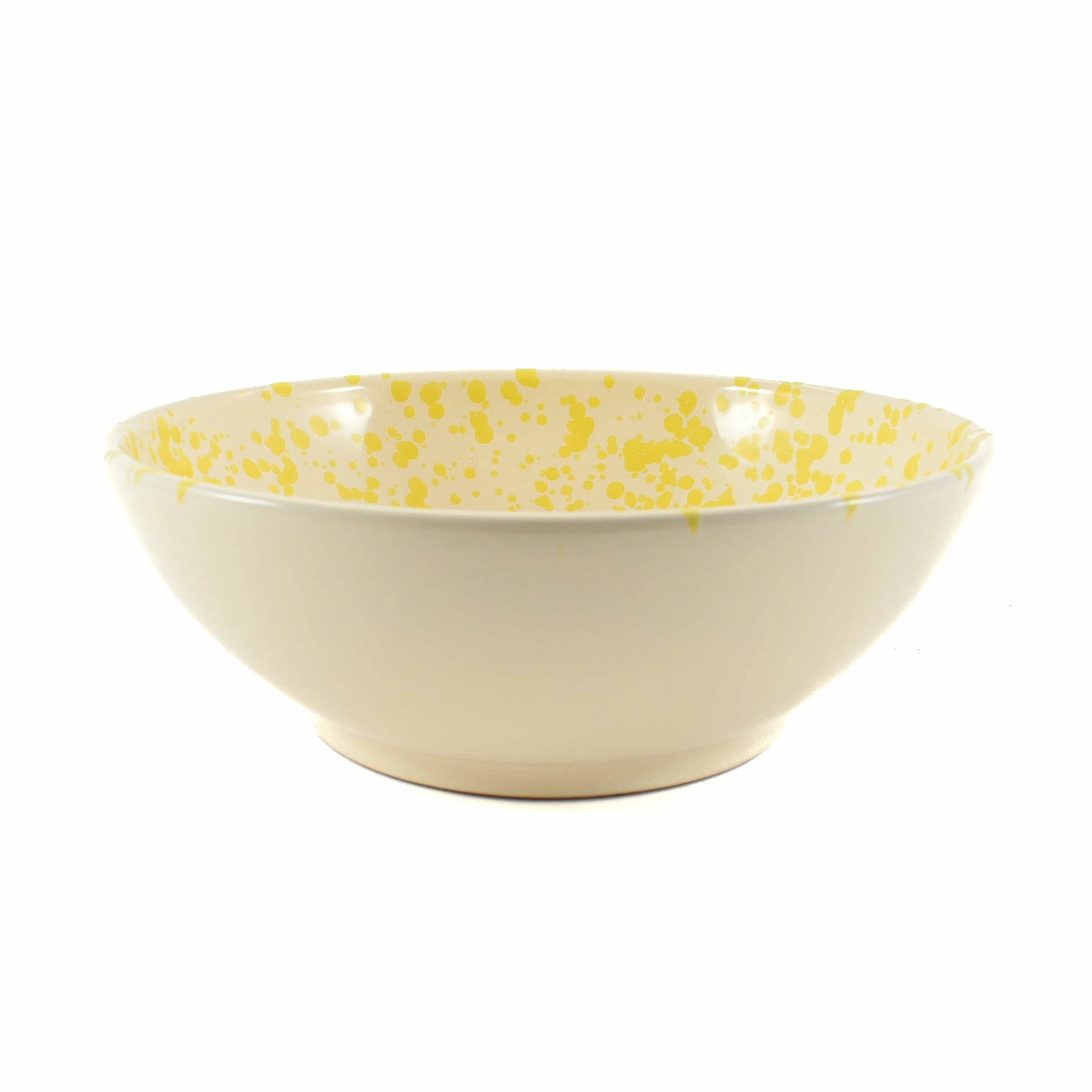 Puglia Handmade Puglia Yellow Splatter Large Salad Bowl 28cm Tableware 3 Puglia Handmade Puglia Yellow Splatter Large Salad Bowl 28cm Tableware