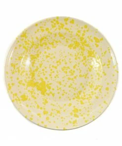 Puglia Handmade Tableware Puglia Yellow Splatter Pasta Bowl 29cm