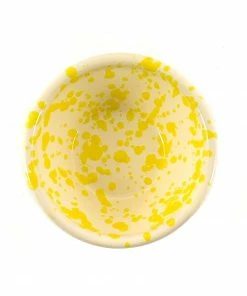 Puglia Handmade Tableware Puglia Yellow Splatter Bowl 12cm