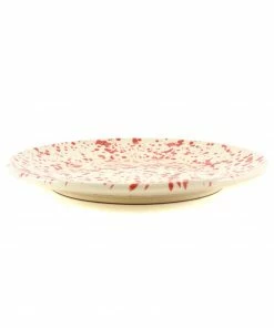 Puglia Handmade Tableware Puglia Red Splatter Dinner Plate 27cm