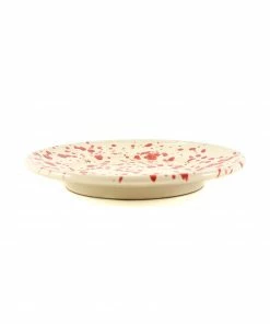 Puglia Handmade Tableware Puglia Red Splatter Side Plate 19cm