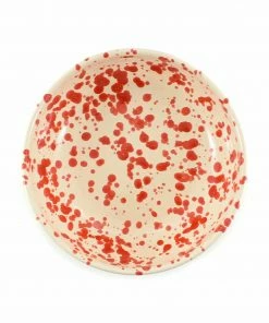 Puglia Handmade Puglia Red Splatter Bowl 19cm Tableware 7 Puglia Handmade Puglia Red Splatter Bowl 19cm Tableware