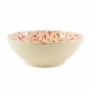 Puglia Handmade Tableware Puglia Red Splatter Large Salad Bowl 28cm