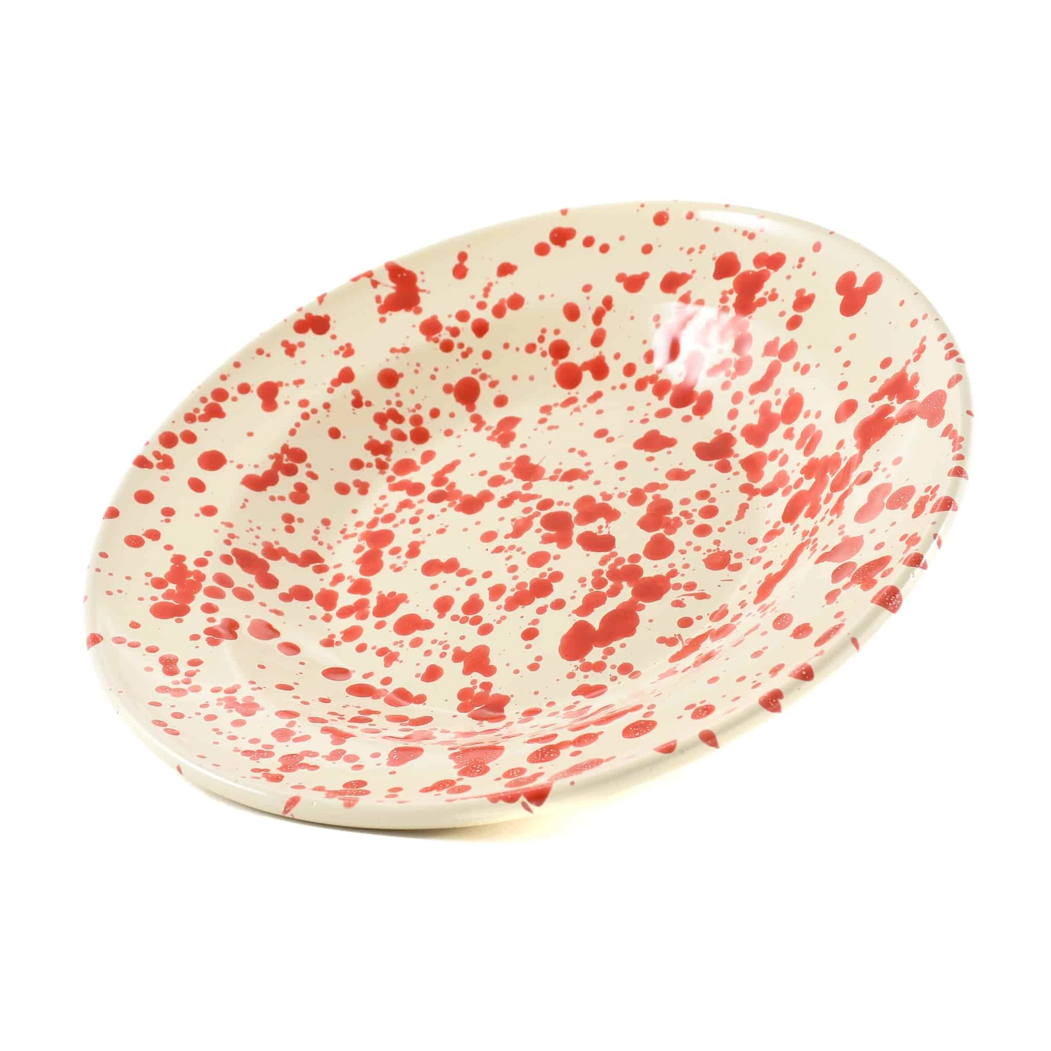 Puglia Handmade Puglia Red Splatter Pasta Bowl 29cm 4 Puglia Handmade Puglia Red Splatter Pasta Bowl 29cm