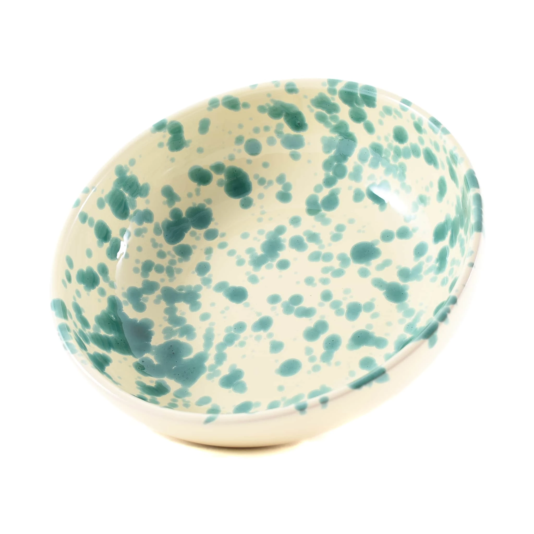 Puglia Handmade Puglia Aquamarine Splatter Bowl 19cm Tableware 4 Puglia Handmade Puglia Aquamarine Splatter Bowl 19cm Tableware