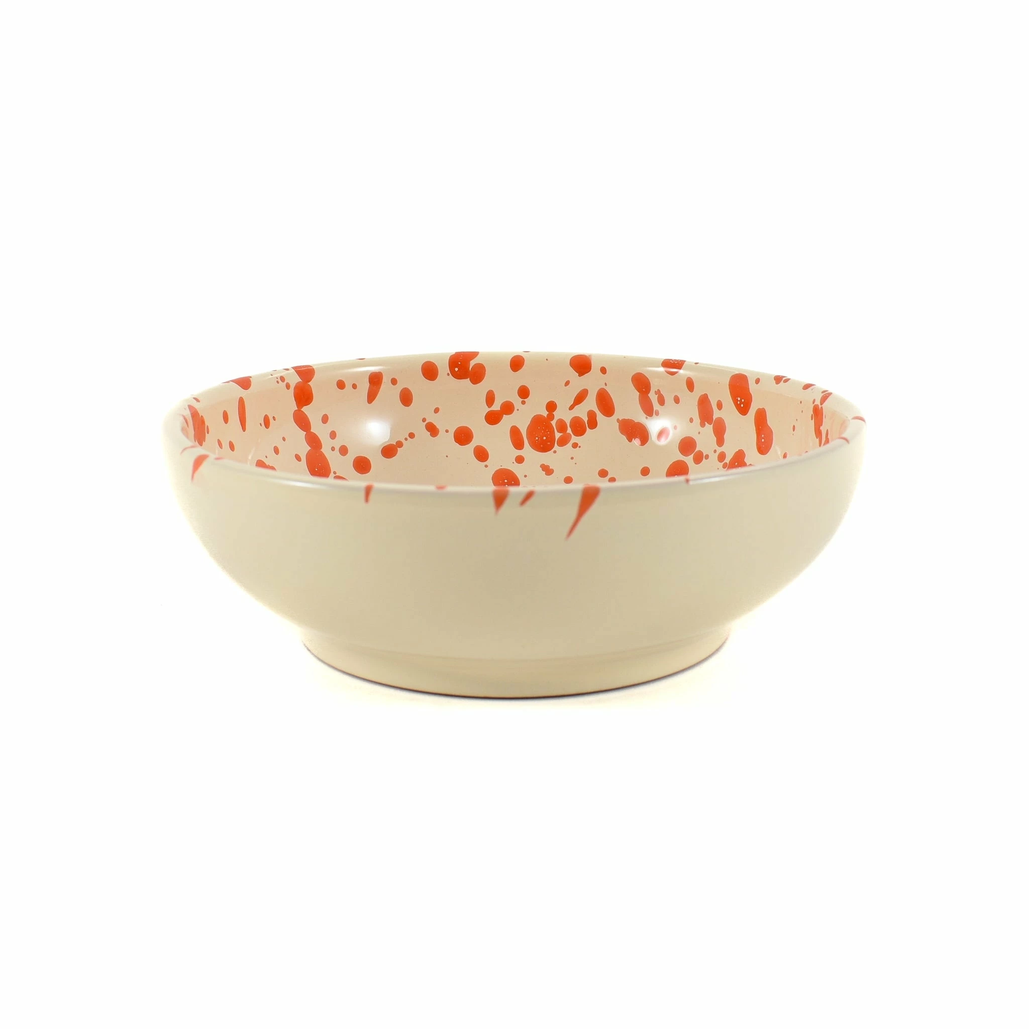 Puglia Handmade Puglia Orange Splatter Bowl 19cm Tableware 3 Puglia Handmade Puglia Orange Splatter Bowl 19cm Tableware