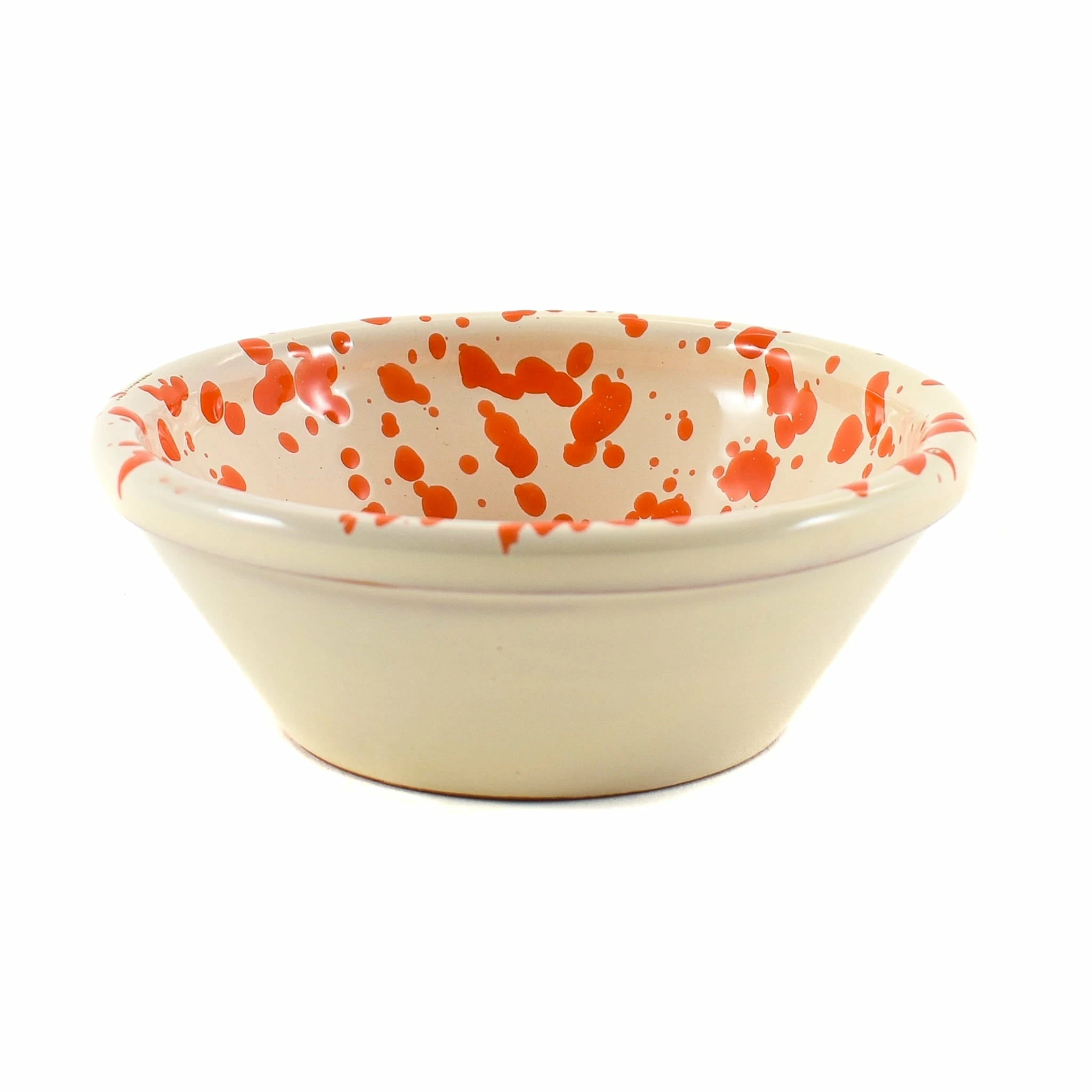 Puglia Handmade Puglia Orange Splatter Bowl 12cm Tableware 3 Puglia Handmade Puglia Orange Splatter Bowl 12cm Tableware