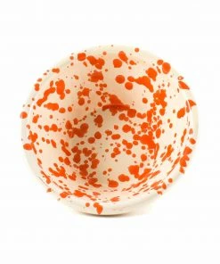 Puglia Handmade Puglia Orange Splatter Bowl 12cm Tableware 9 Puglia Handmade Puglia Orange Splatter Bowl 12cm Tableware