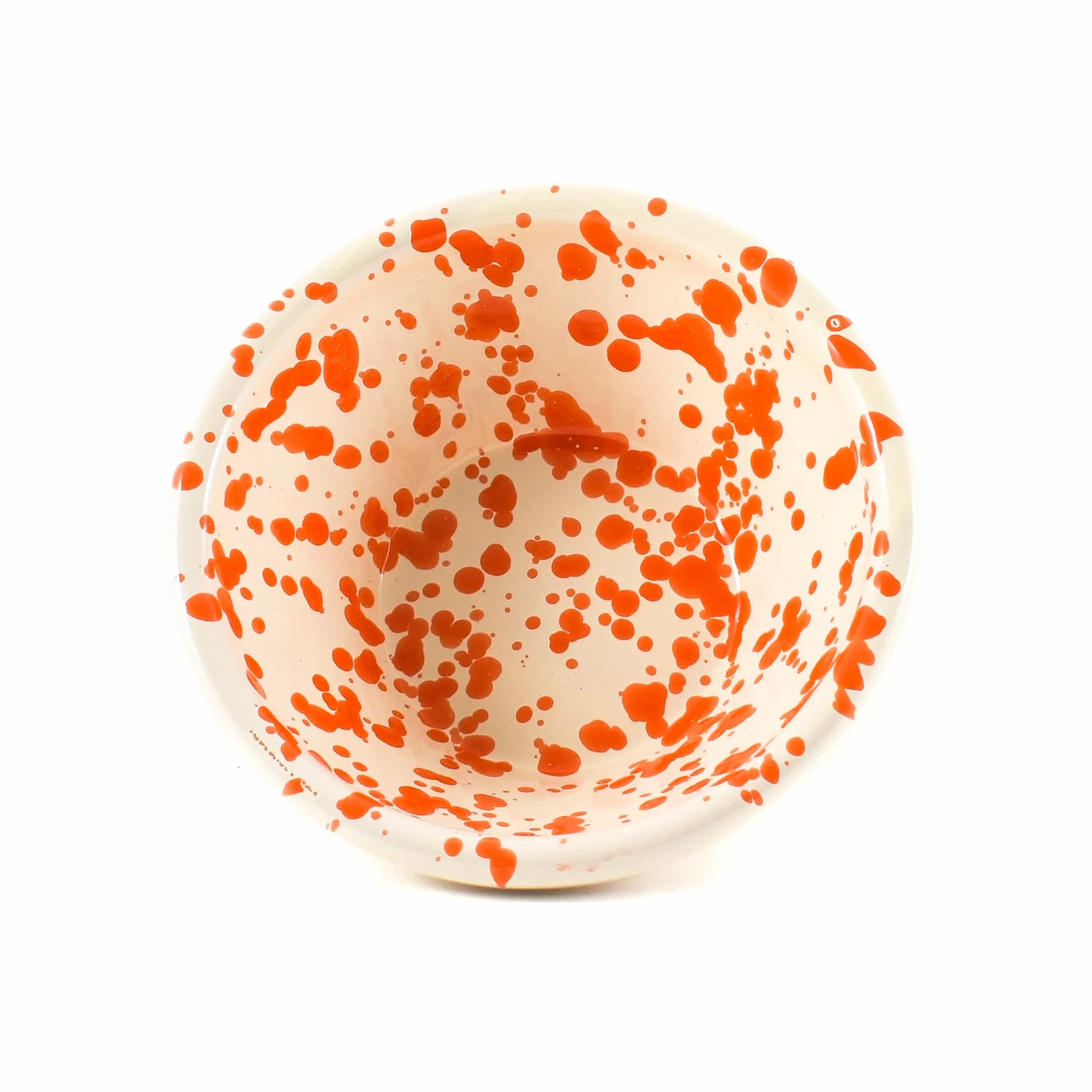 Puglia Handmade Puglia Orange Splatter Bowl 12cm Tableware 5 Puglia Handmade Puglia Orange Splatter Bowl 12cm Tableware