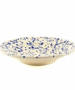 Puglia Handmade Tableware Puglia Blue Splatter Pasta Bowl 29cm