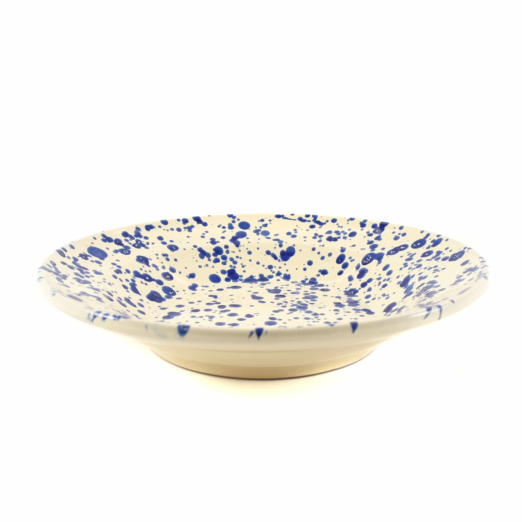 Puglia Handmade Tableware Puglia Blue Splatter Pasta Bowl 29cm 3 Puglia Handmade Tableware Puglia Blue Splatter Pasta Bowl 29cm