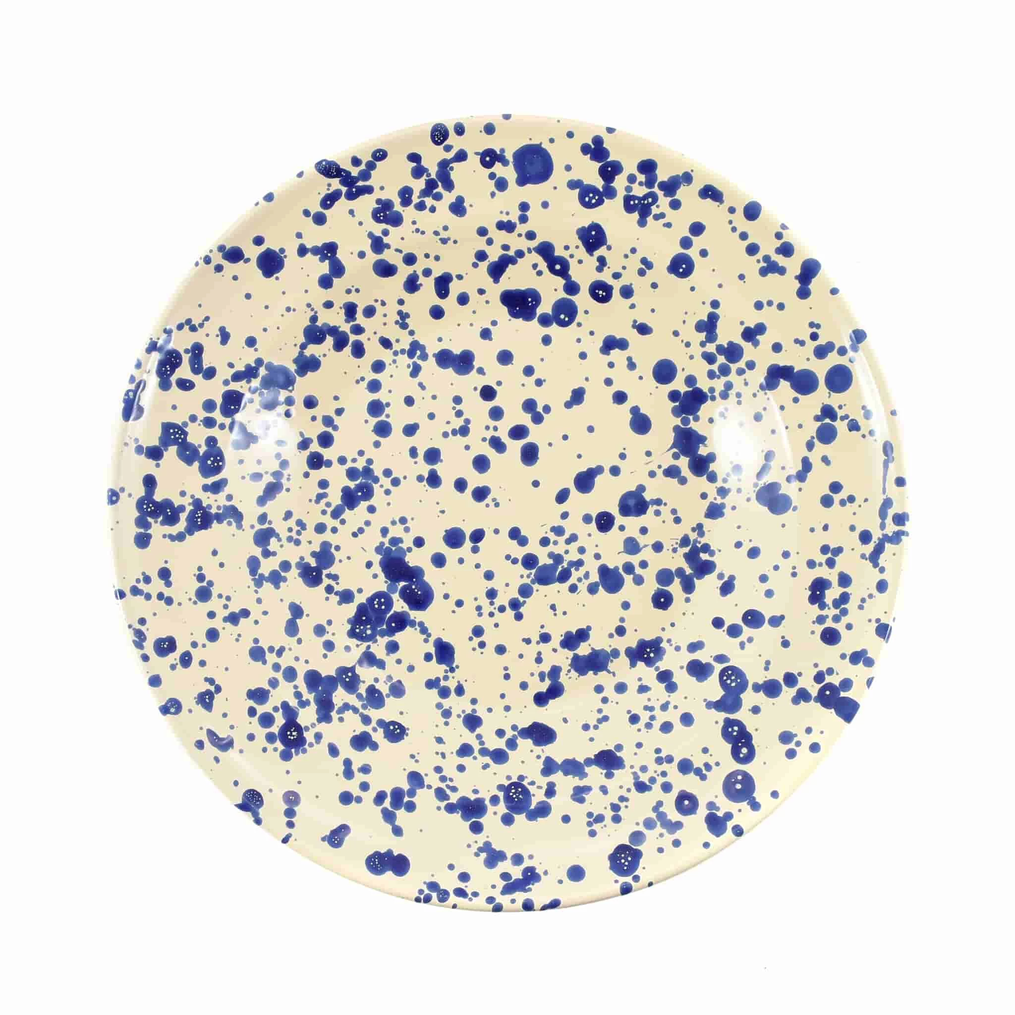 Puglia Handmade Tableware Puglia Blue Splatter Pasta Bowl 29cm 5 Puglia Handmade Tableware Puglia Blue Splatter Pasta Bowl 29cm