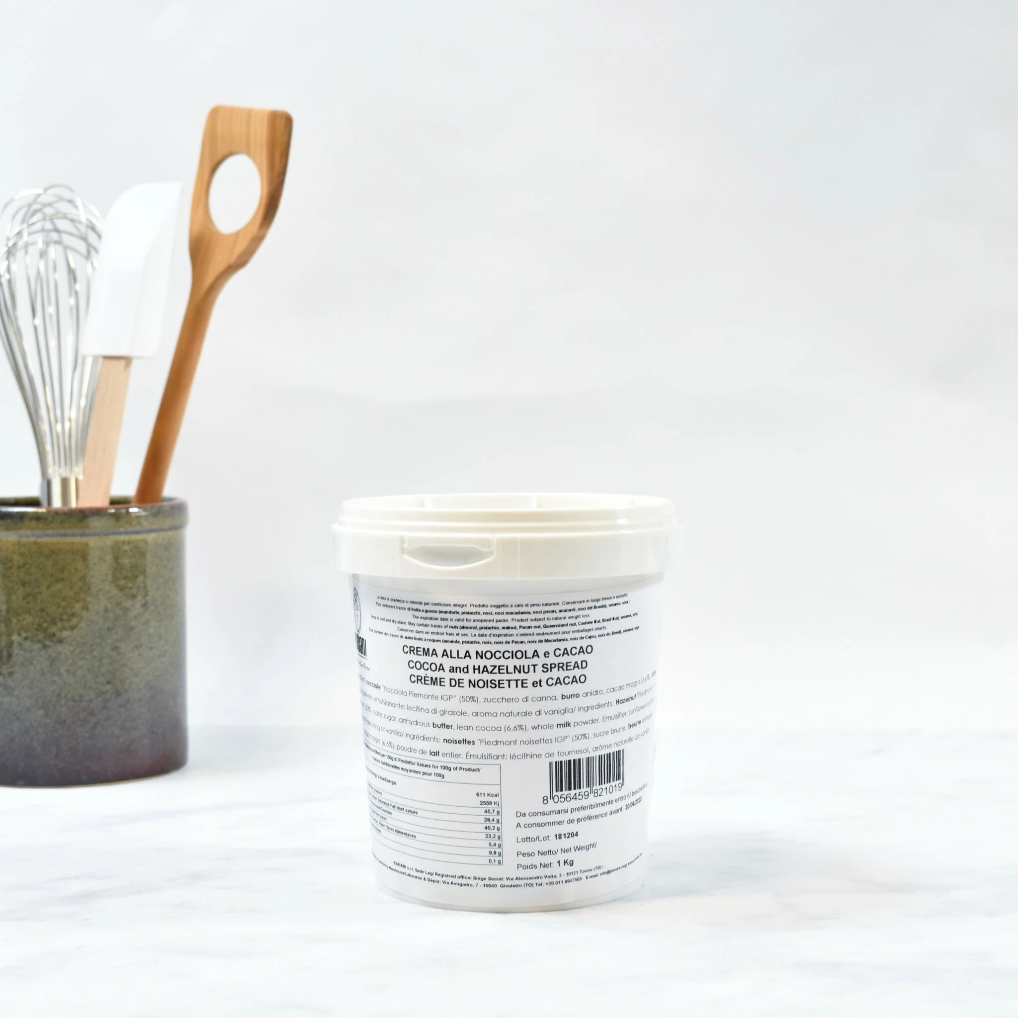 Pariani Italian Hazelnut Gianduja Paste 1kg Ingredients 4 Pariani Italian Hazelnut Gianduja Paste 1kg Ingredients