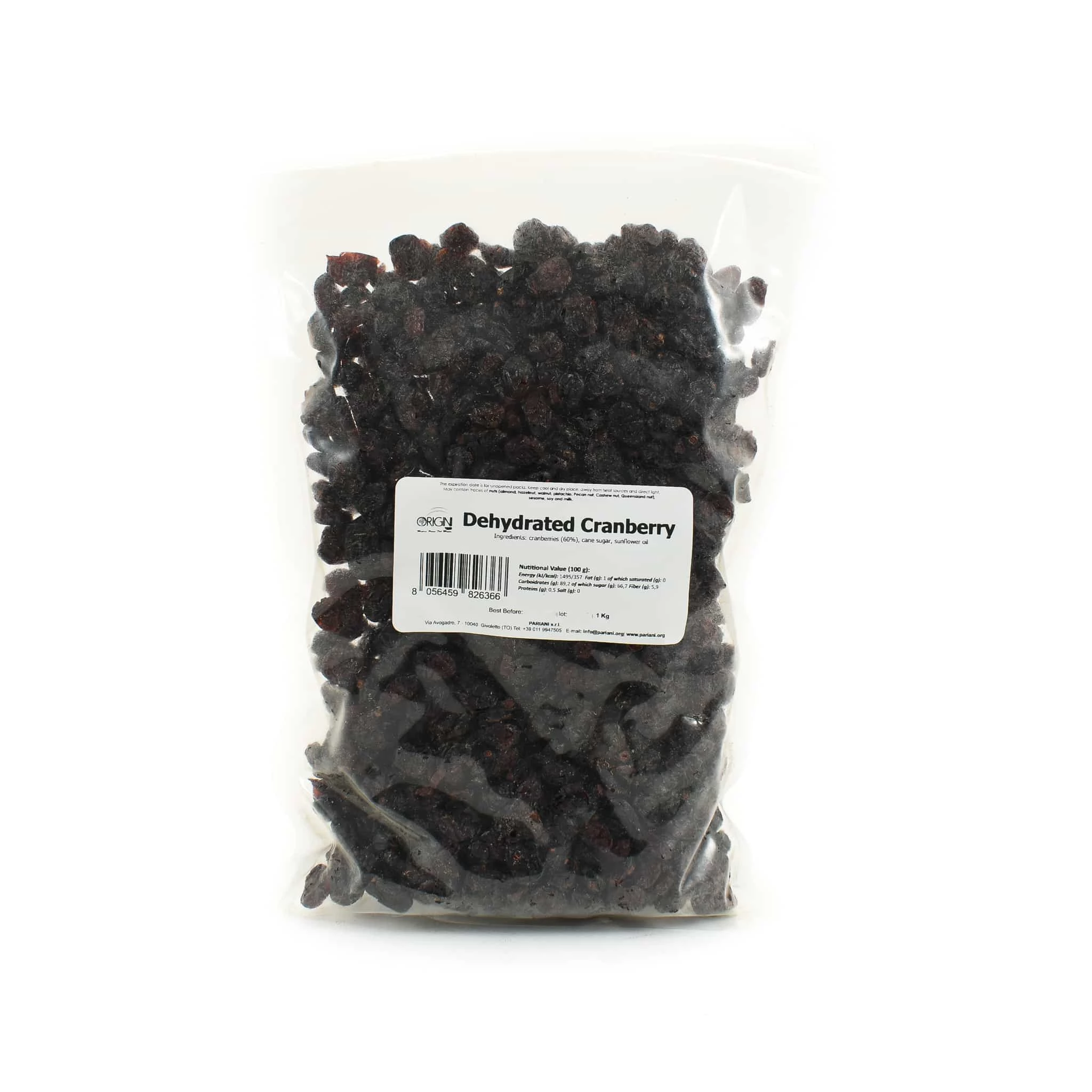 Ingredients Pariani Dried Cranberry 1kg 3 Ingredients Pariani Dried Cranberry 1kg