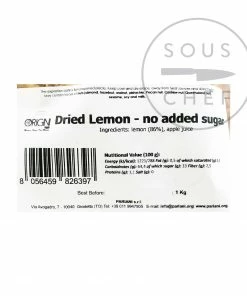 Pariani Dried Lemon - No Refined Sugar 1kg Ingredients