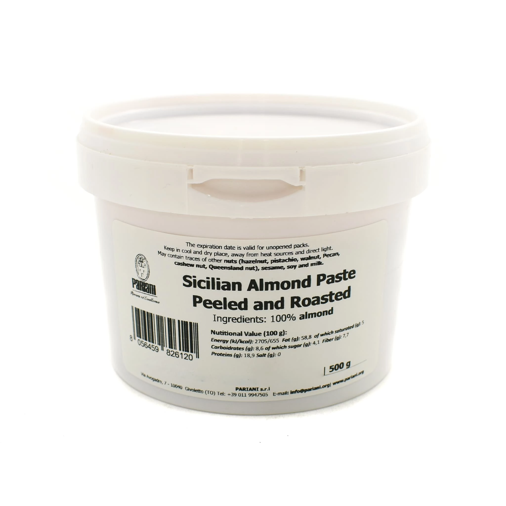 Pariani Sicilian Almond Paste Peeled And Roasted 500g Ingredients 3 Pariani Sicilian Almond Paste Peeled And Roasted 500g Ingredients