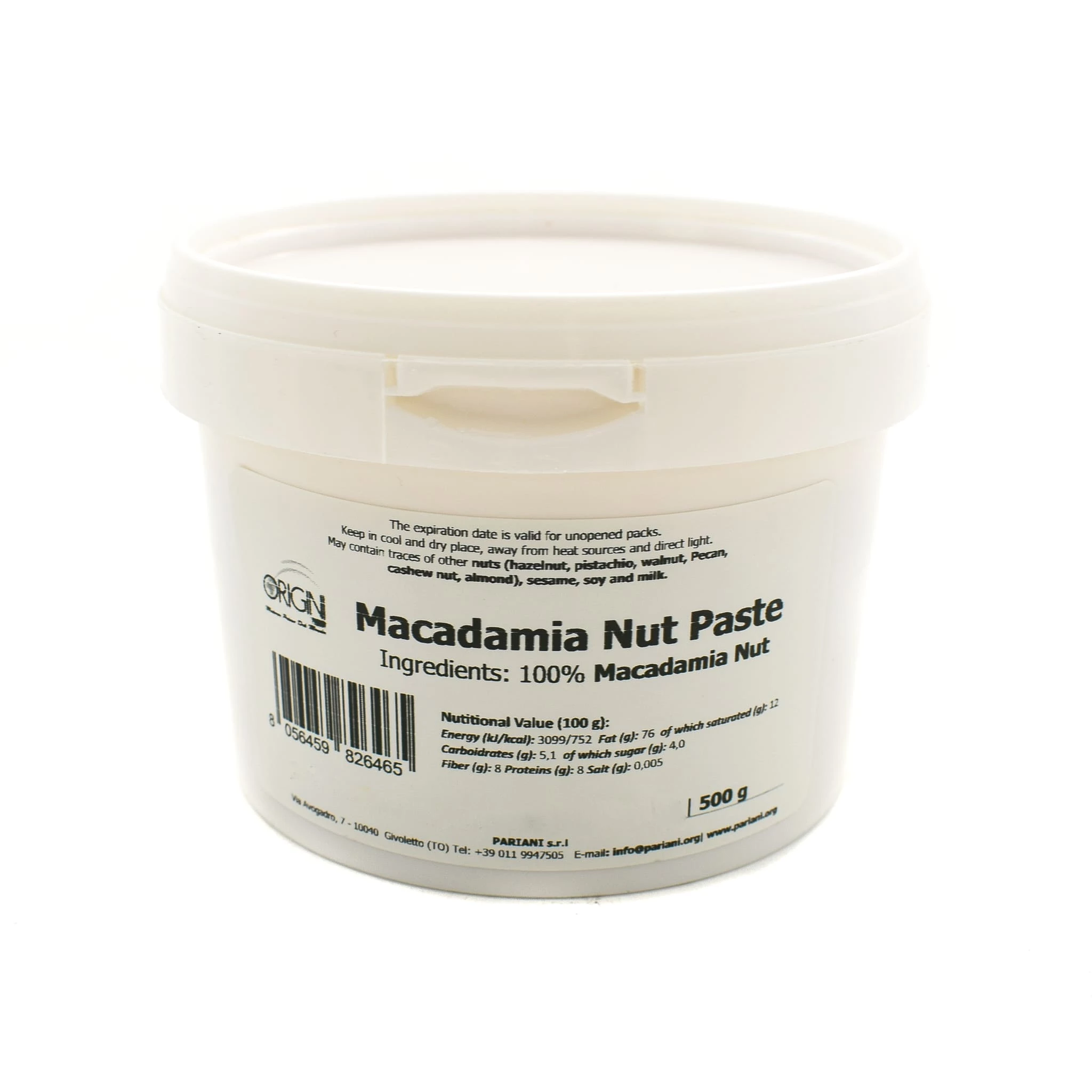 Pariani Macadamia Nut Paste 500g Ingredients 3 Pariani Macadamia Nut Paste 500g Ingredients