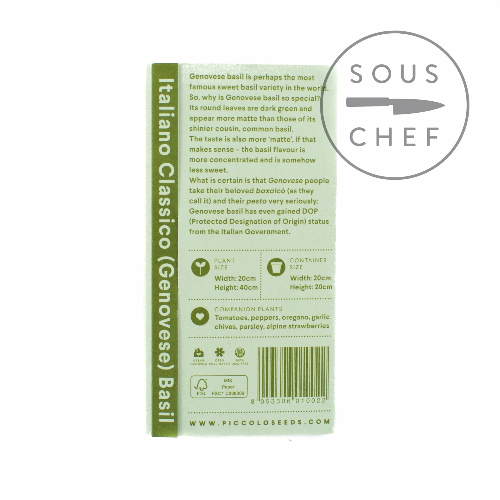 Ingredients Piccolo Genovese Basil Seeds 4 Ingredients Piccolo Genovese Basil Seeds
