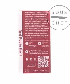 Ingredients Piccolo Red Rubin Basil Seeds