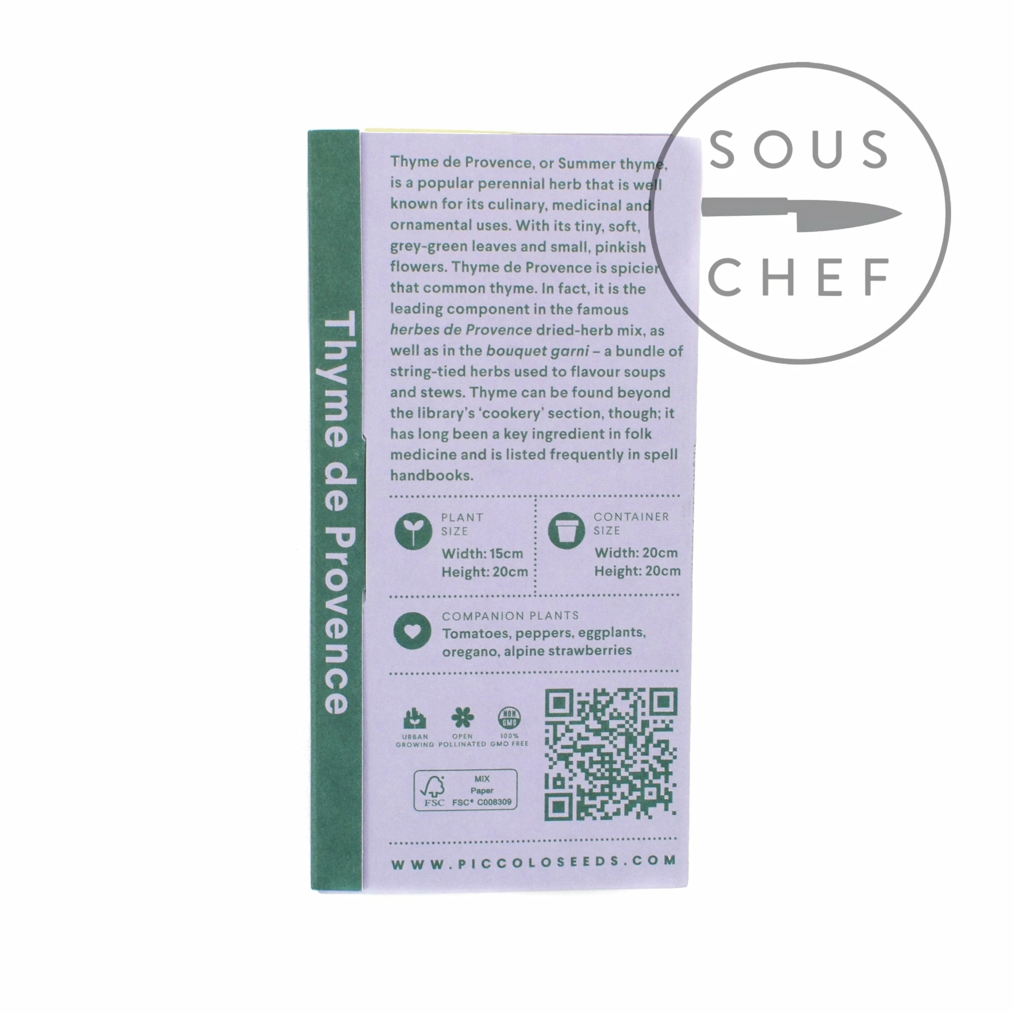 Piccolo Thyme De Provence Seeds Ingredients 4 Piccolo Thyme De Provence Seeds Ingredients