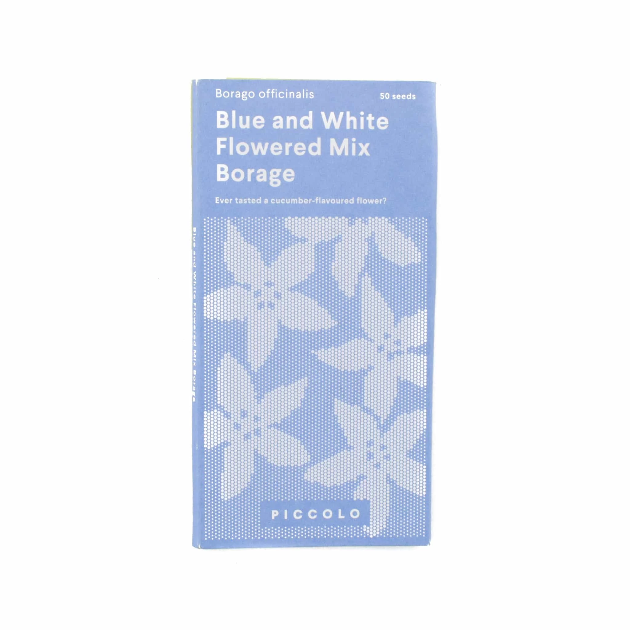 Piccolo White And Blue Mixed Borage Edible Flower Seeds Ingredients 3 Piccolo White And Blue Mixed Borage Edible Flower Seeds Ingredients