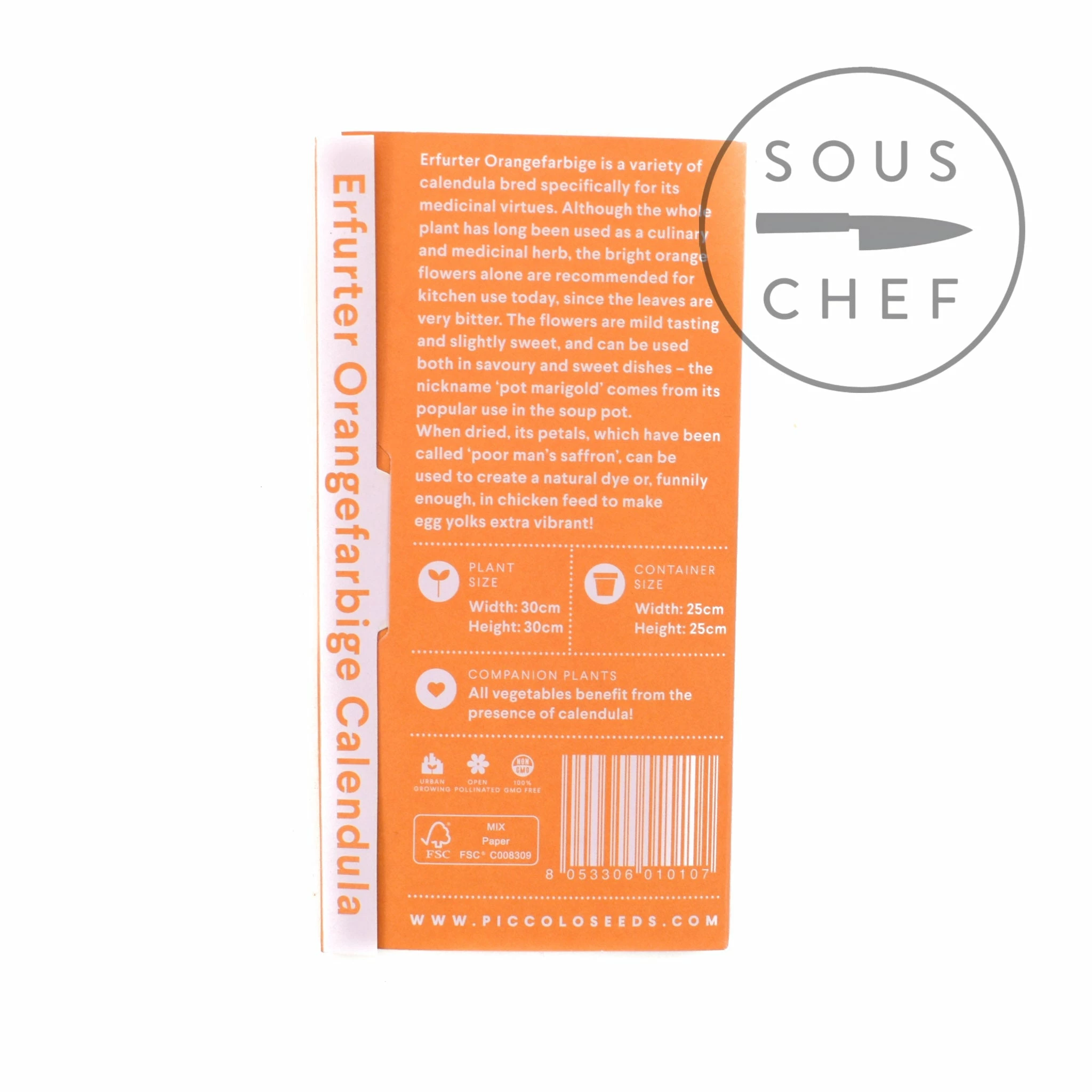 Piccolo Calendula Edible Flower Seeds 4 Piccolo Calendula Edible Flower Seeds