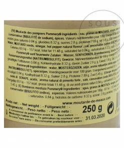 Pommery Firemen's Mustard 250g Ingredients 9 Pommery Firemen's Mustard 250g Ingredients