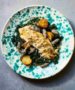 Puglia Handmade Puglia Aquamarine Splatter Dinner Plate 27cm