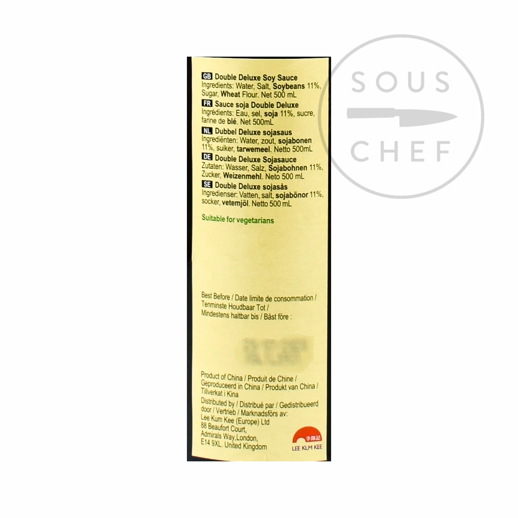 Ingredients Lee Kum Kee Double Deluxe Soy 500ml 5 Ingredients Lee Kum Kee Double Deluxe Soy 500ml