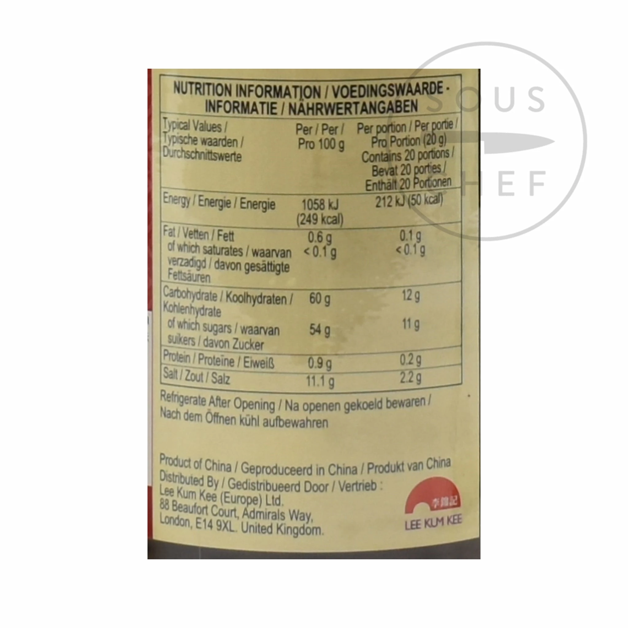 Ingredients Lee Kum Kee Char Siu Sauce For Chinese BBQ 397g 4 Ingredients Lee Kum Kee Char Siu Sauce For Chinese BBQ 397g