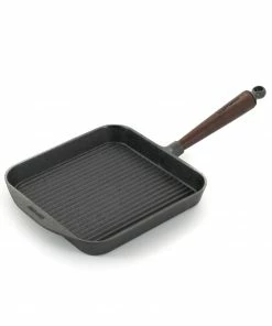 Skeppshult Traditional Cast Iron Square Grill Pan 25cm Cookware