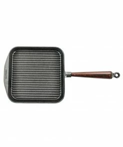 Skeppshult Traditional Cast Iron Square Grill Pan 25cm Cookware