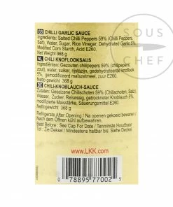 Ingredients Lee Kum Kee Chilli Garlic Sauce 368g 7 Ingredients Lee Kum Kee Chilli Garlic Sauce 368g