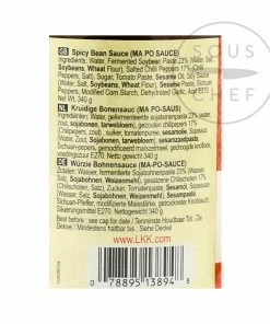 Lee Kum Kee Spicy Bean Sauce Ma Po 340g Ingredients