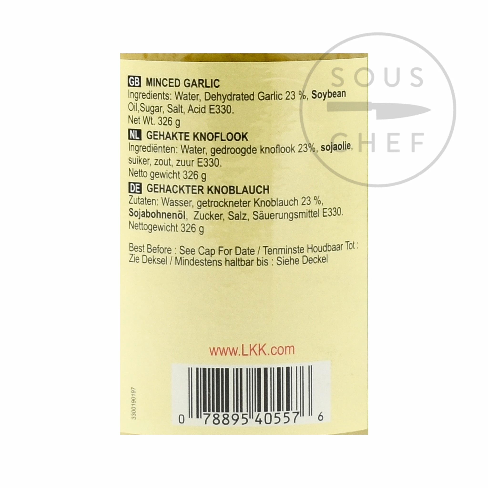 Ingredients Lee Kum Kee Minced Garlic 326g 4 Ingredients Lee Kum Kee Minced Garlic 326g