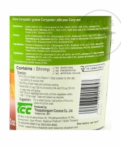 Ingredients Mae Ploy Green Curry Paste 1kg