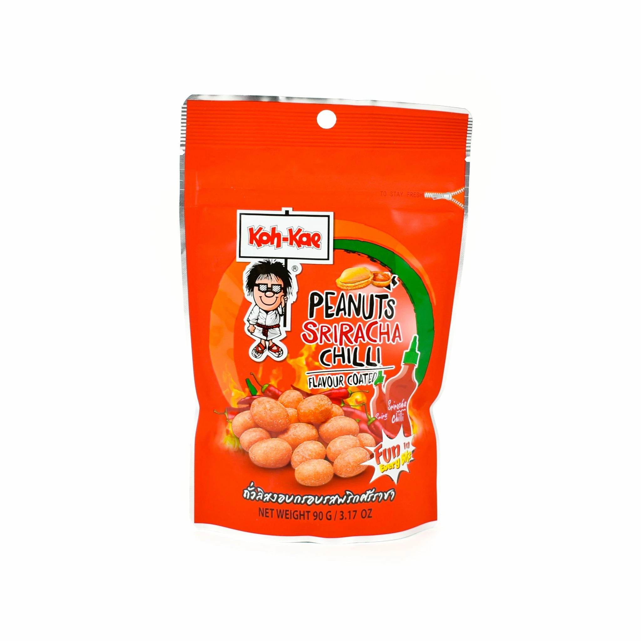 Koh Kae Savoury Snacks & Crackers Sriracha Flavour Peanuts 90g 3 Koh Kae Savoury Snacks & Crackers Sriracha Flavour Peanuts 90g