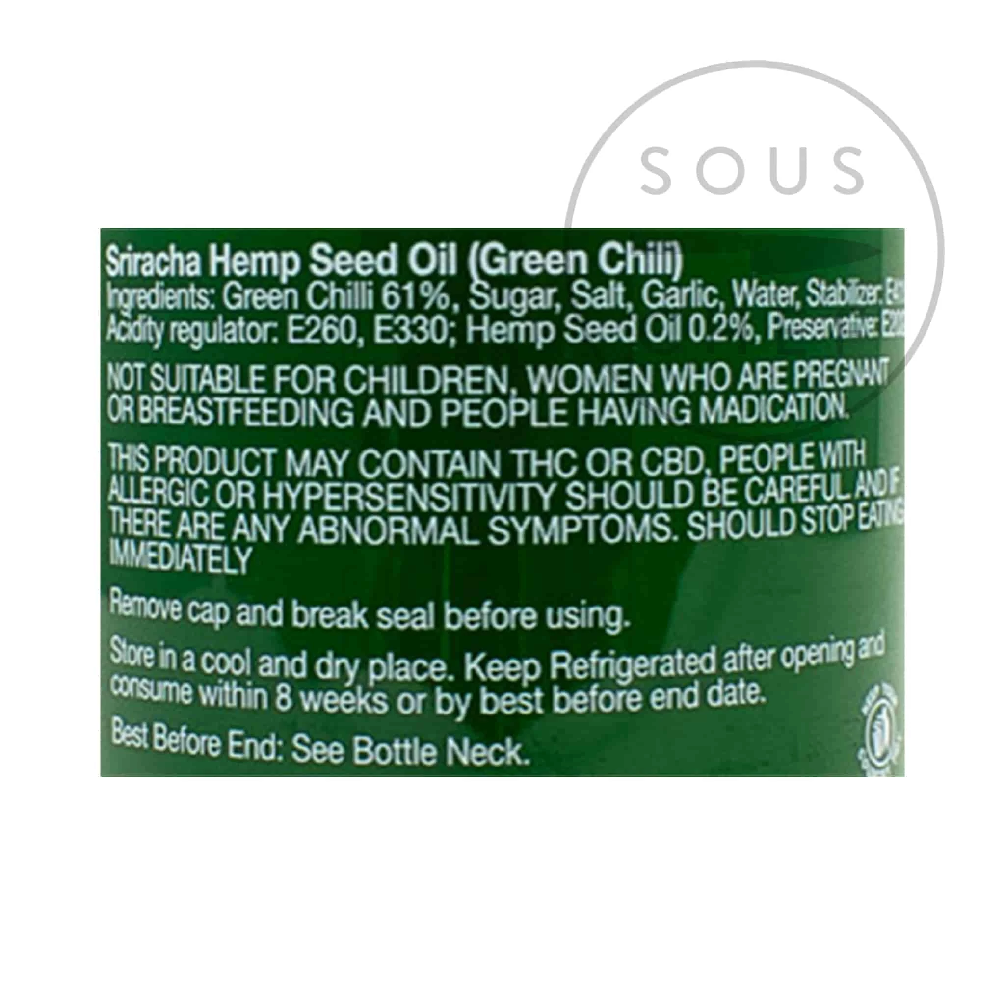 Flying Goose Sriracha Chilli Sauce Hemp Ingredients 4 Flying Goose Sriracha Chilli Sauce Hemp Ingredients