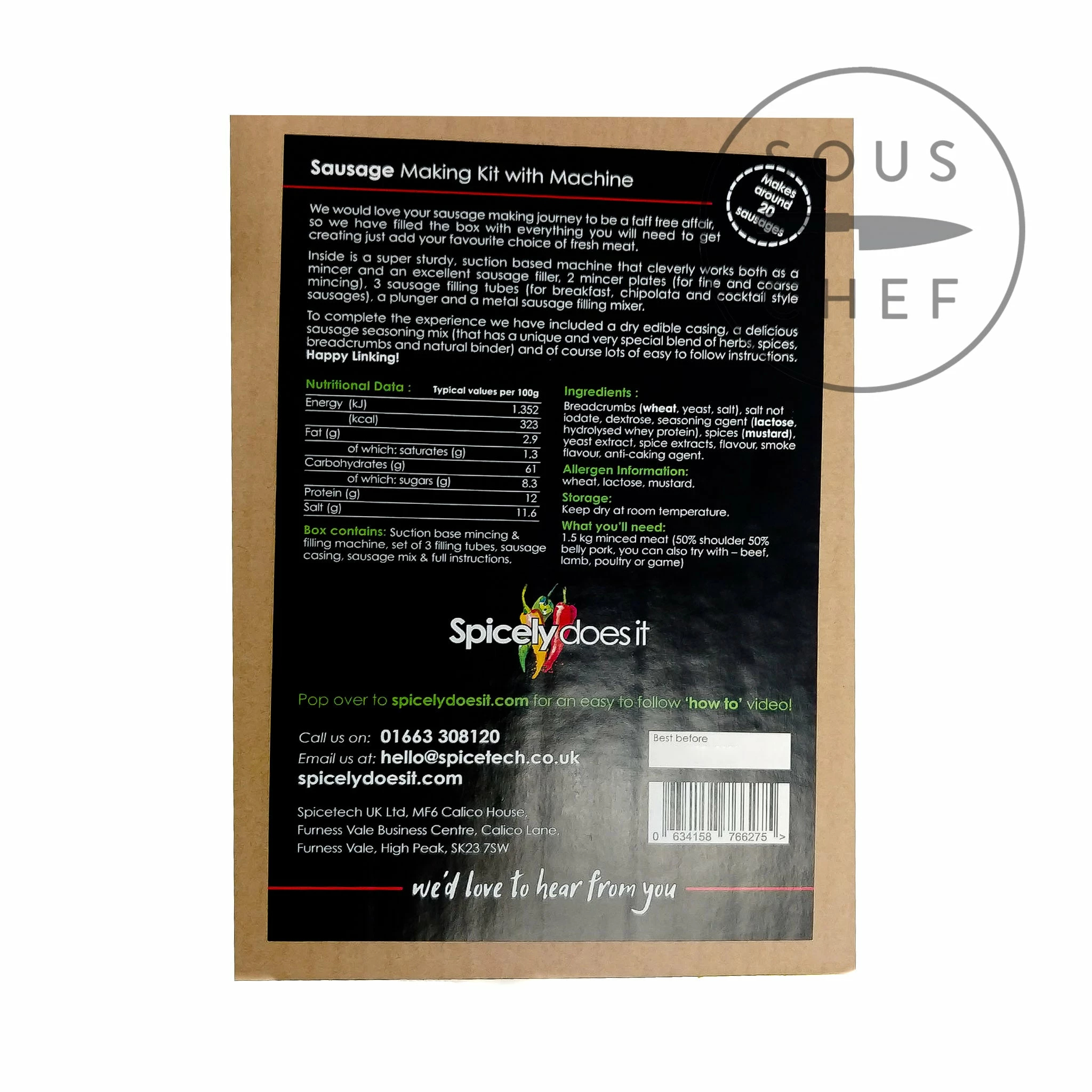 Spicely Does It Sausage Making Kit With Machine Ingredients 7 Spicely Does It Sausage Making Kit With Machine Ingredients