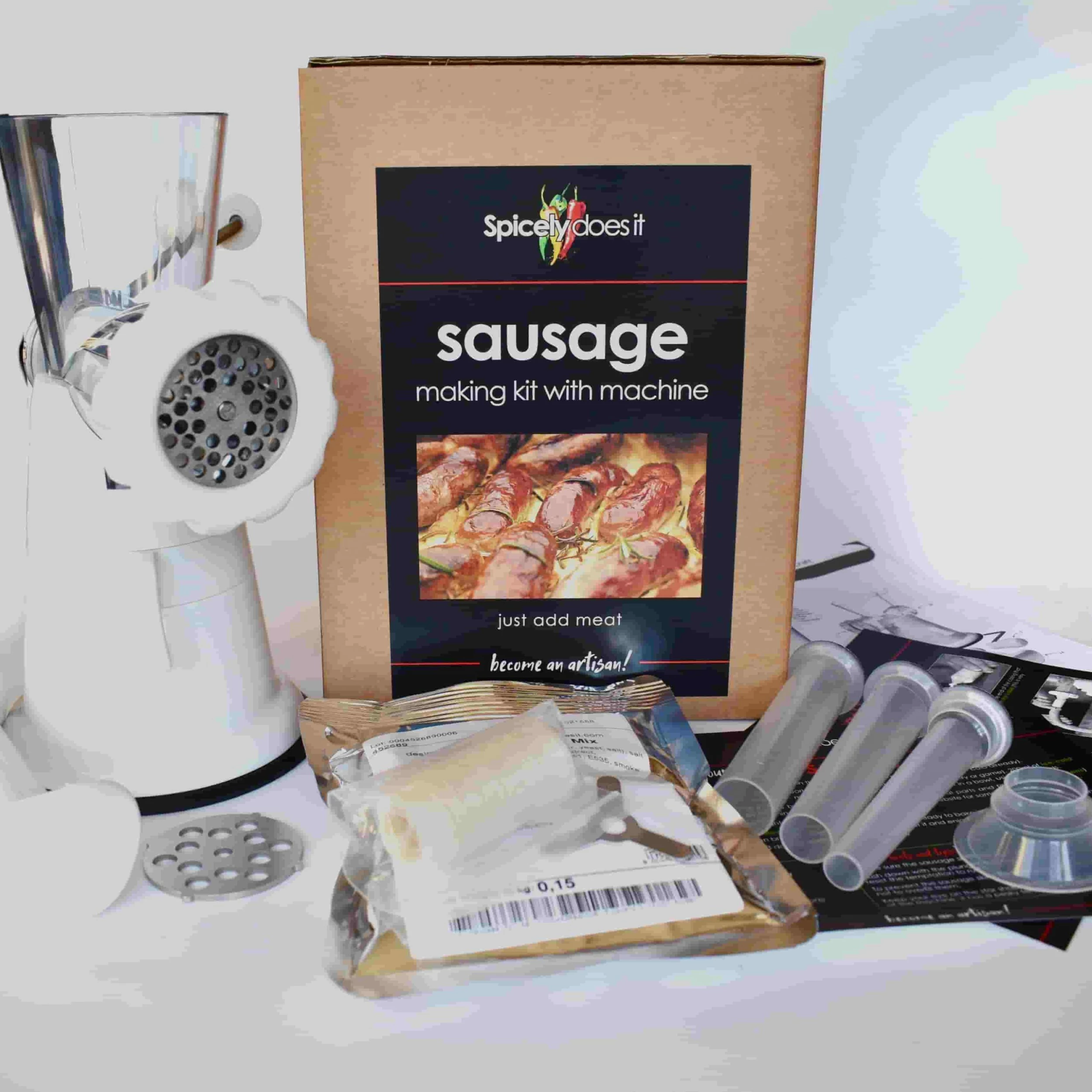 Spicely Does It Sausage Making Kit With Machine Ingredients 5 Spicely Does It Sausage Making Kit With Machine Ingredients