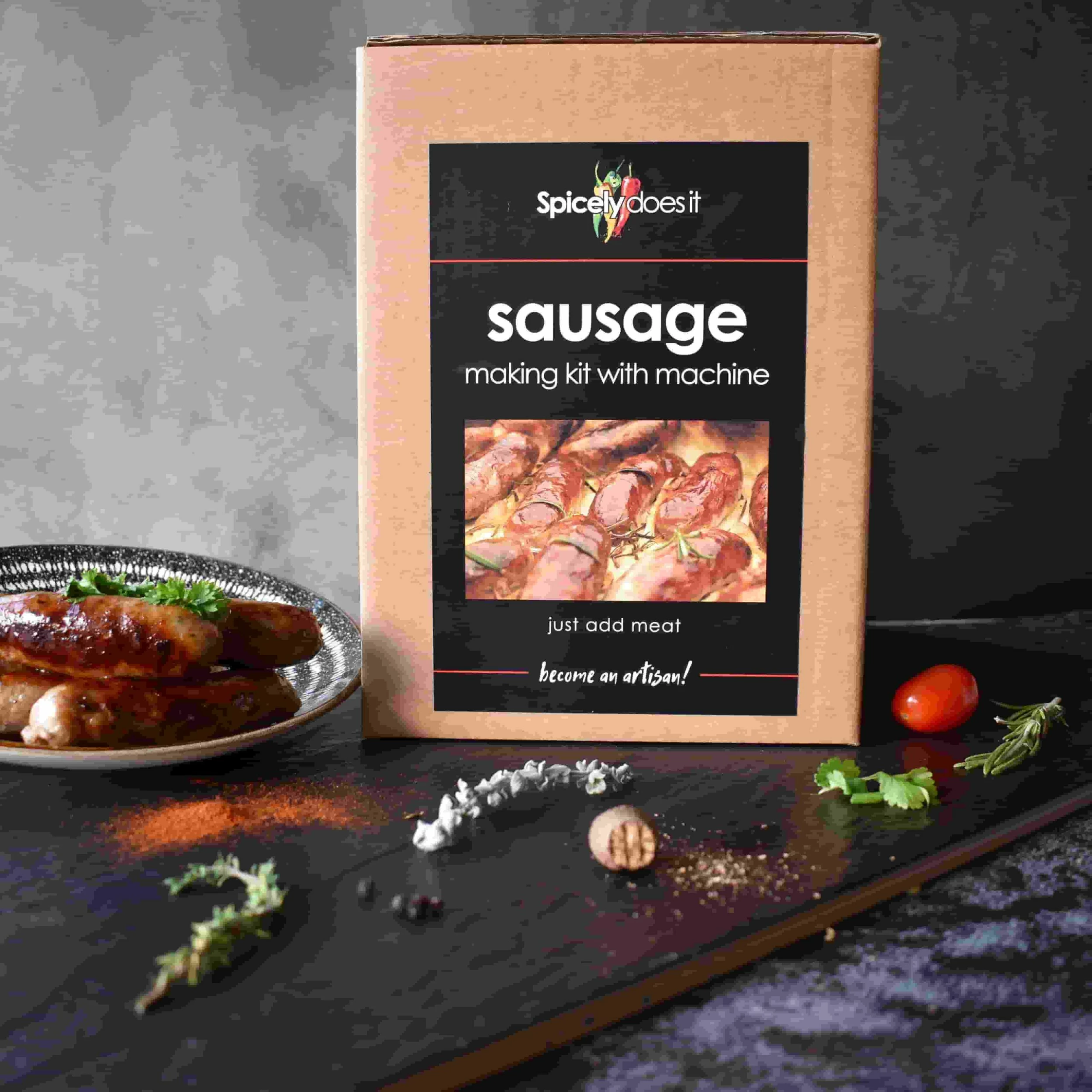 Spicely Does It Sausage Making Kit With Machine Ingredients 6 Spicely Does It Sausage Making Kit With Machine Ingredients