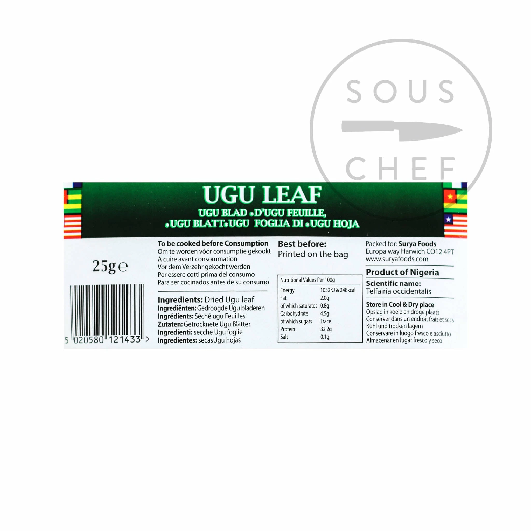 Ingredients Mother Africa Ugu Leaf 25g 4 Ingredients Mother Africa Ugu Leaf 25g