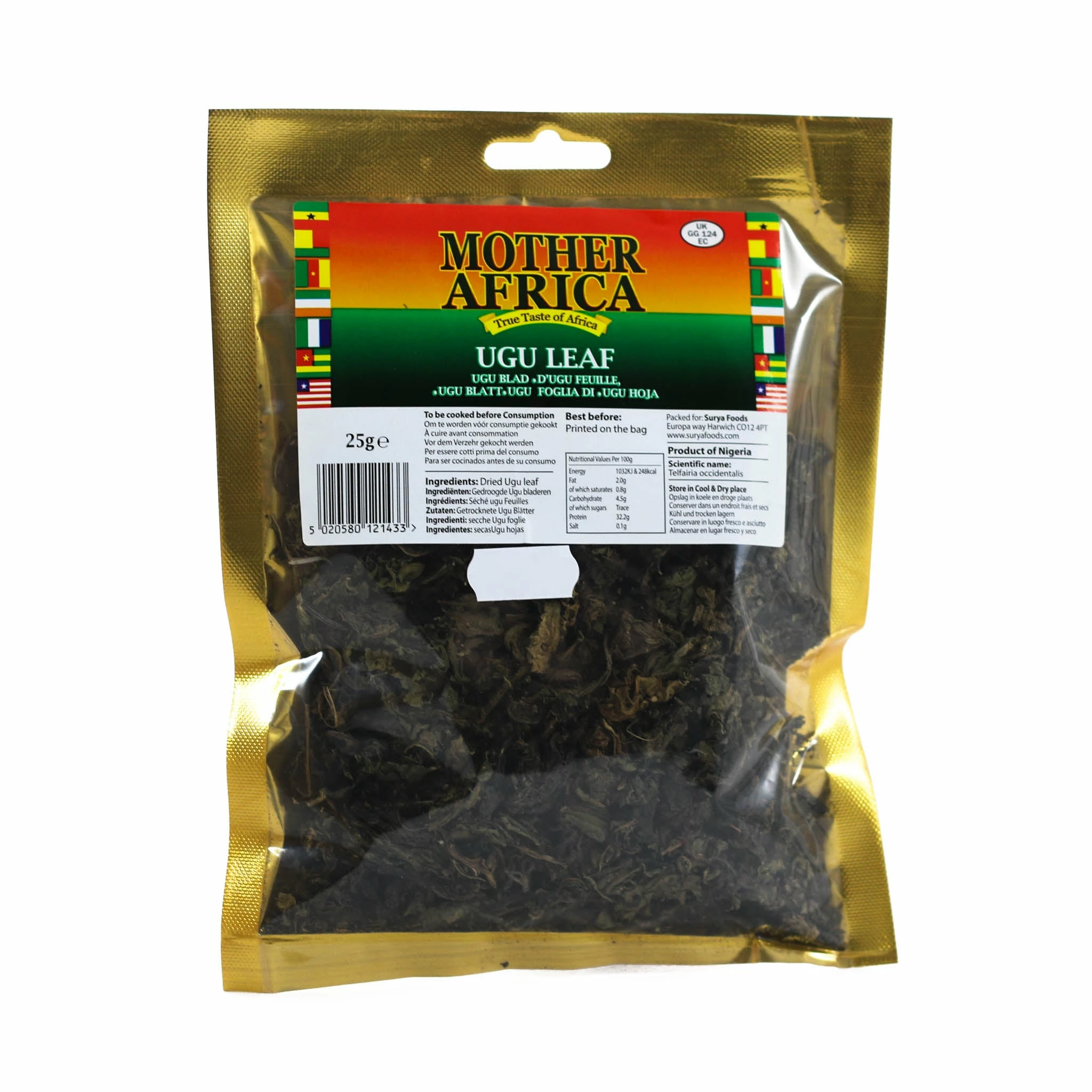 Ingredients Mother Africa Ugu Leaf 25g 3 Ingredients Mother Africa Ugu Leaf 25g