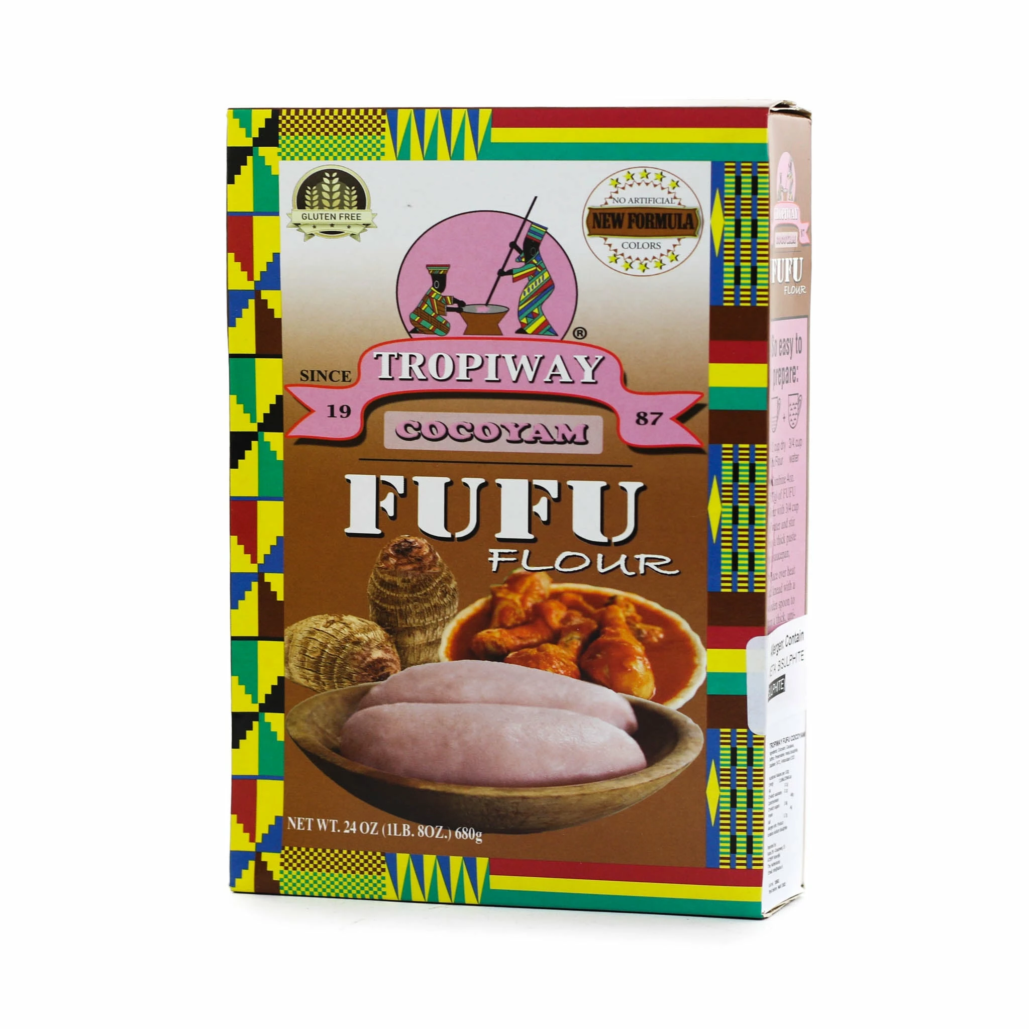 Ingredients Tropiway Cocoyam Fufu Flour 680g 3 Ingredients Tropiway Cocoyam Fufu Flour 680g