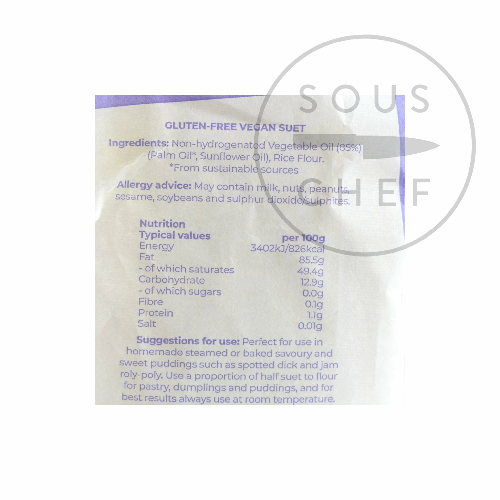 Suma Prepacks Gluten Free Vegetarian Suet 250g 4 Suma Prepacks Gluten Free Vegetarian Suet 250g